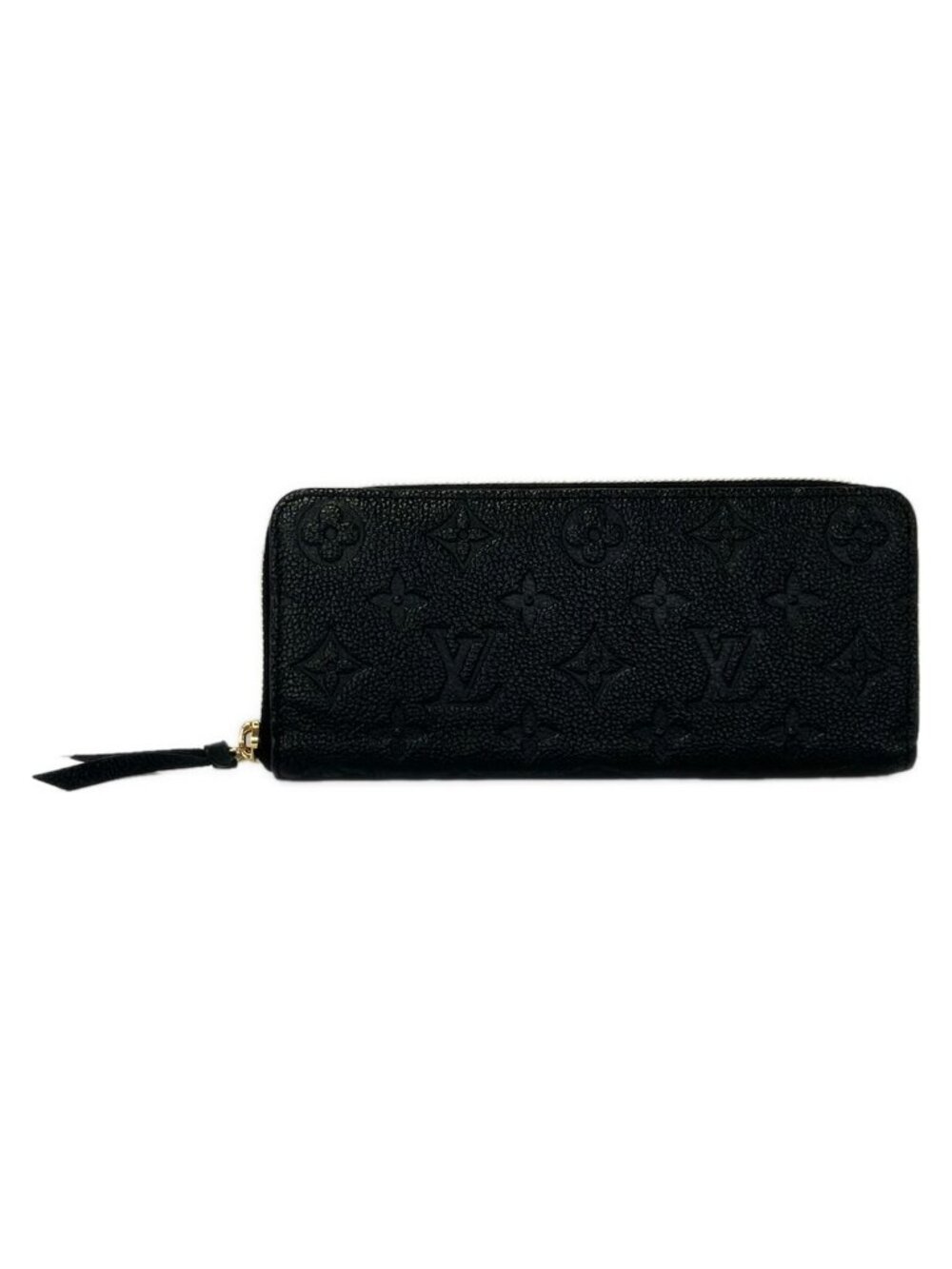 Louis Vuitton Wallet Monogram Empreinte Portefeuille Clemence Noir Leather